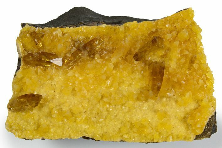 Honey Colored Barite Crystals on Fluorescent Calcite - Elk Creek #330380